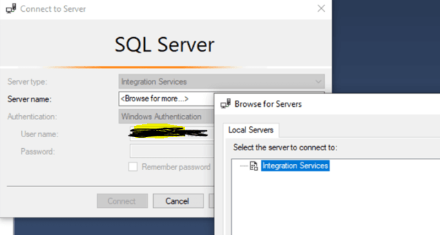 Connecting to SQL server integration service through SSMS failed with ...